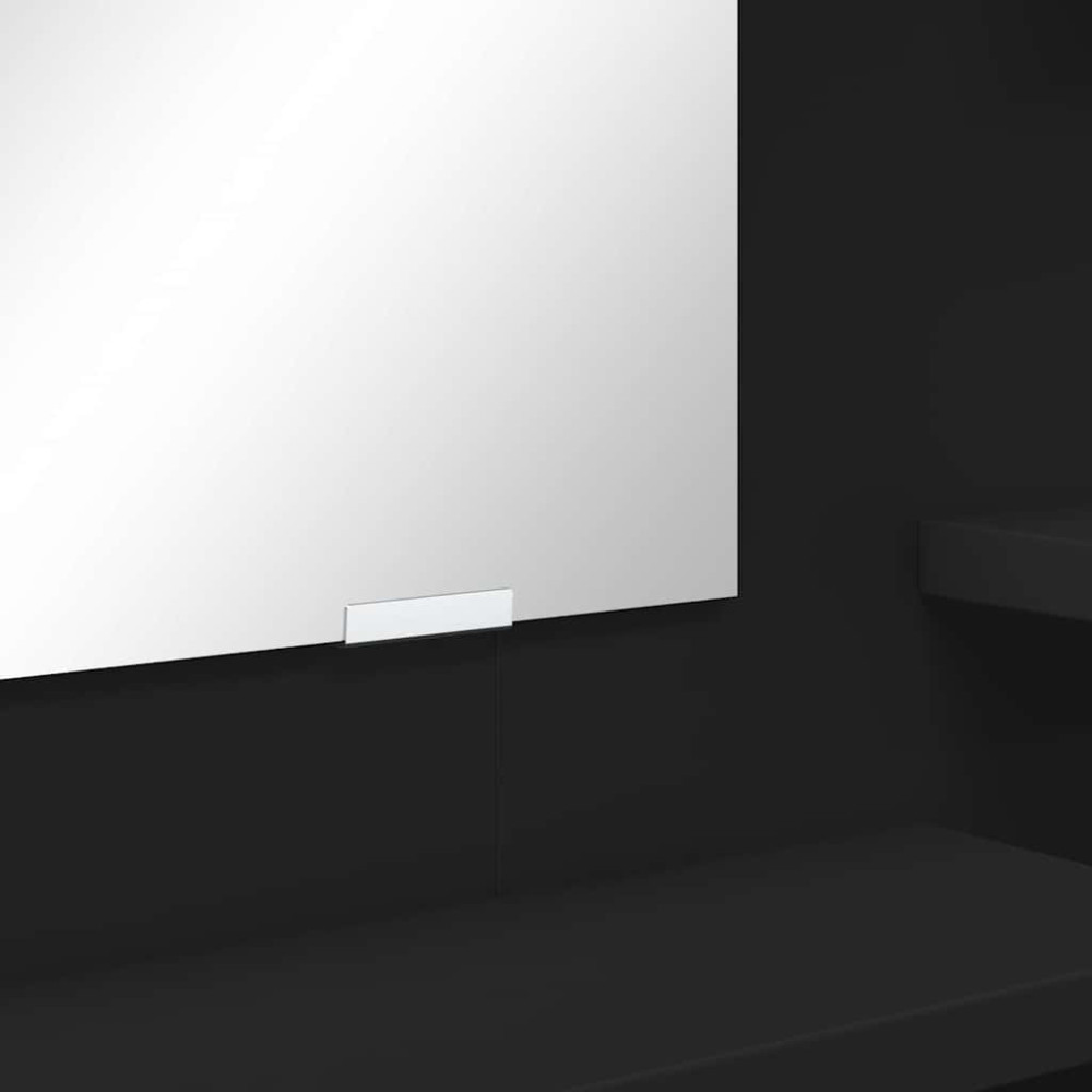 Produktbild för Sängrum Smyckesbord Svart 80 x 39,6 x 135 cm Konstruerat trä