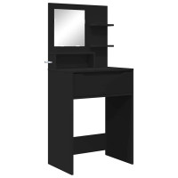 Produktbild för Sängrum Smyckesbord Svart 80 x 39,6 x 135 cm Konstruerat trä