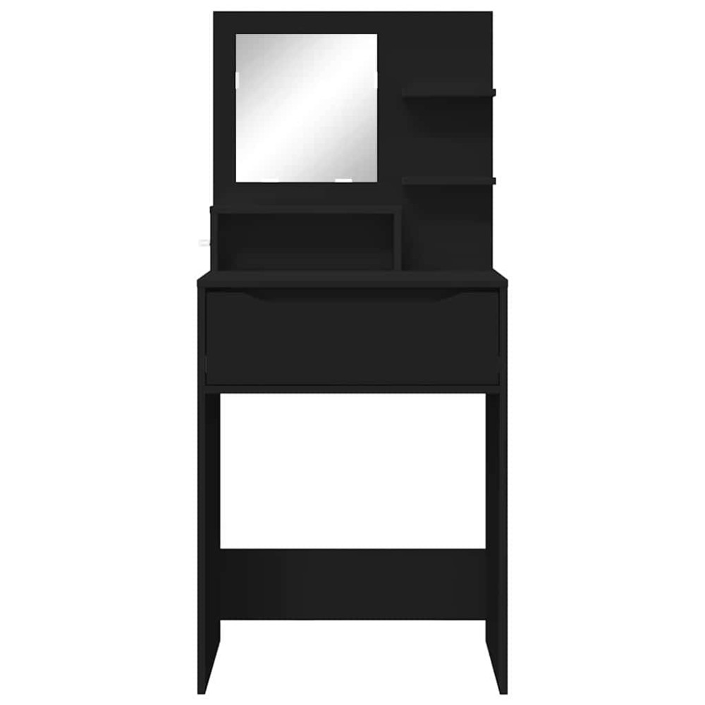 Produktbild för Sängrum Smyckesbord Svart 80 x 39,6 x 135 cm Konstruerat trä