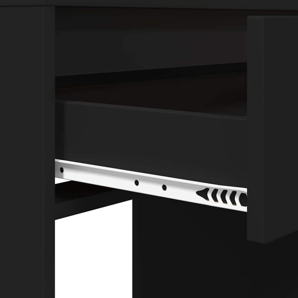 Produktbild för Sängrum Smyckesbord Svart 80 x 39,6 x 135 cm Konstruerat trä