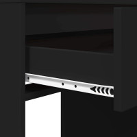 Produktbild för Sängrum Smyckesbord Svart 80 x 39,6 x 135 cm Konstruerat trä