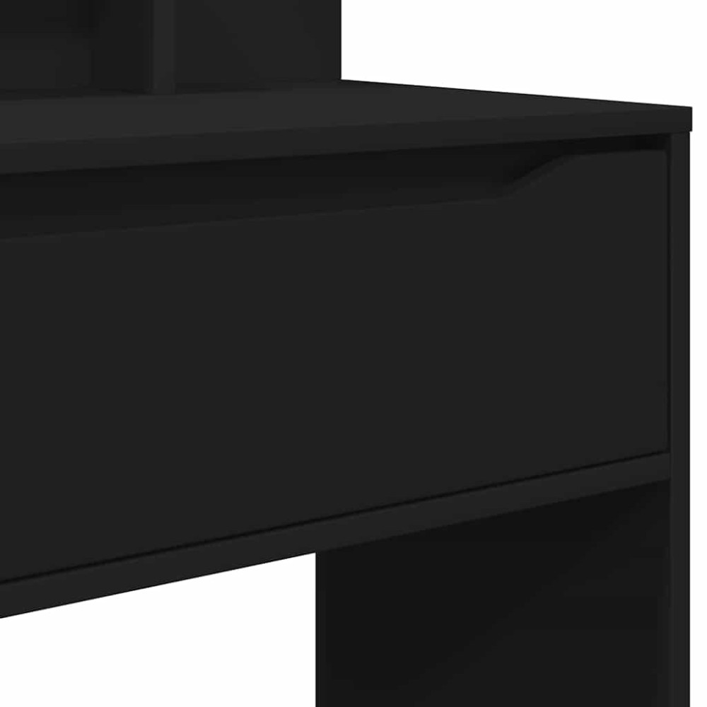 Produktbild för Sängrum Smyckesbord Svart 80 x 39,6 x 135 cm Konstruerat trä