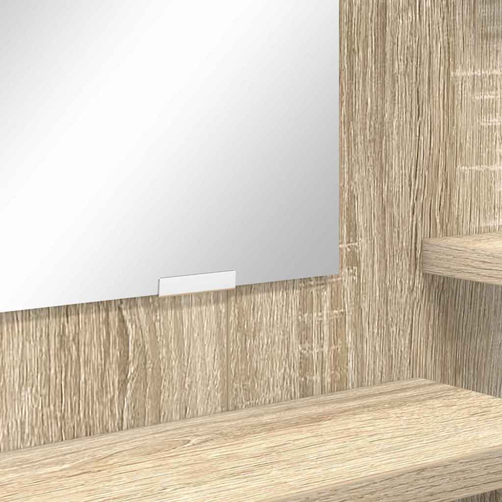 Produktbild för Sängrum Smyckesbord med låda Sonoma-ek 80 x 39,6 x 135 cm