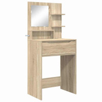 Produktbild för Sängrum Smyckesbord med låda Sonoma-ek 80 x 39,6 x 135 cm