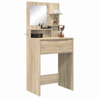 Produktbild för Sängrum Smyckesbord med låda Sonoma-ek 80 x 39,6 x 135 cm
