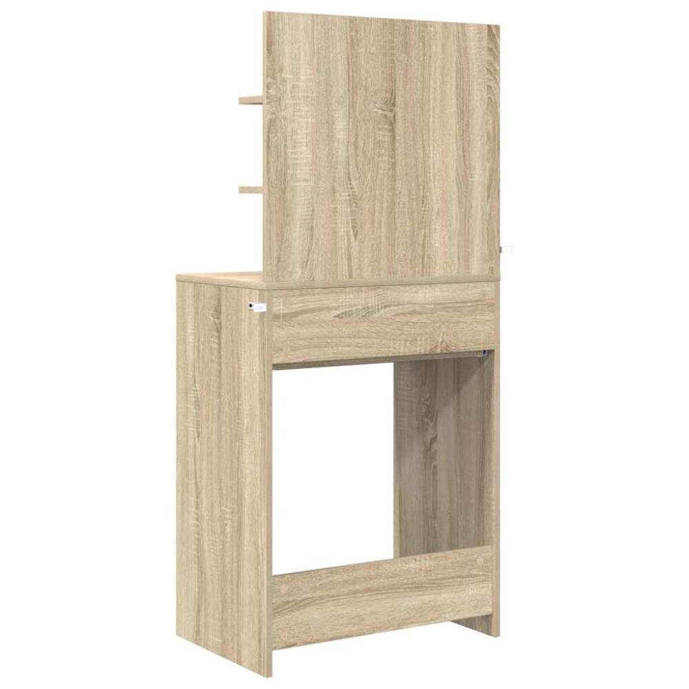 Produktbild för Sängrum Smyckesbord med låda Sonoma-ek 80 x 39,6 x 135 cm