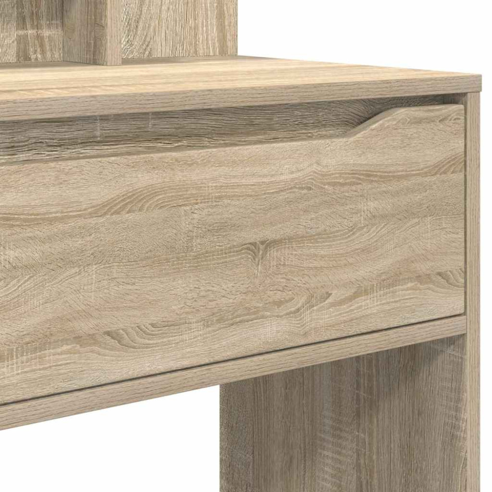 Produktbild för Sängrum Smyckesbord med låda Sonoma-ek 80 x 39,6 x 135 cm