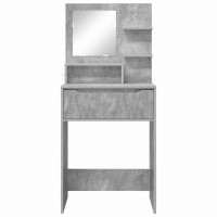 Produktbild för Sängrum Smyckesbord med låda Betonggrå 80 x 39,6 x 135 cm