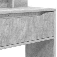Produktbild för Sängrum Smyckesbord med låda Betonggrå 80 x 39,6 x 135 cm