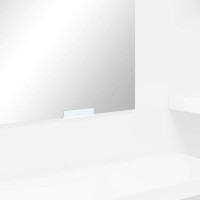 Produktbild för Sängrum Smyckesbord med låda Högblanka vita 80 x 39,6 x 135 cm