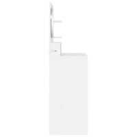 Produktbild för Sängrum Smyckesbord med låda Högblanka vita 80 x 39,6 x 135 cm