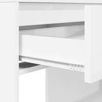 Produktbild för Sängrum Smyckesbord med låda Högblanka vita 80 x 39,6 x 135 cm