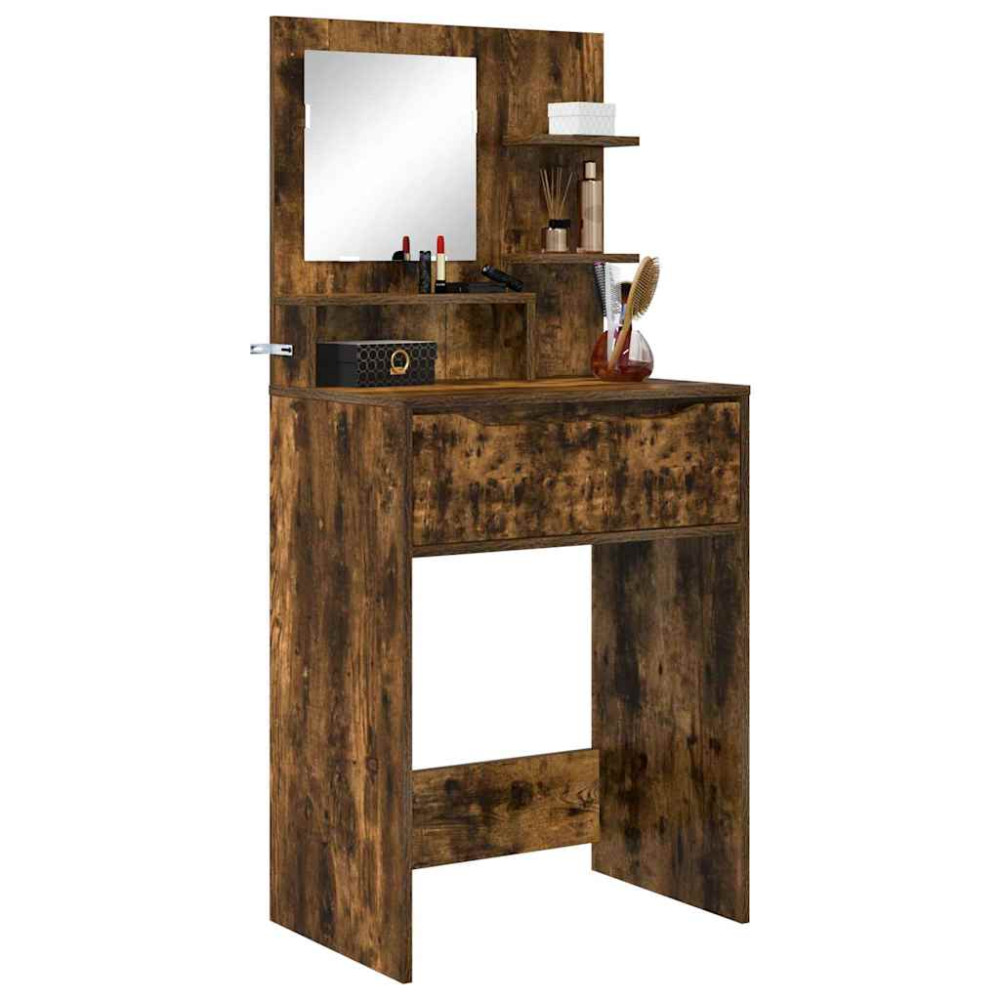 Produktbild för Sängrum Smyckesbord Rökt ek 80 x 39,6 x 135 cm Konstruerat trä
