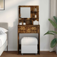 Produktbild för Sängrum Smyckesbord Rökt ek 80 x 39,6 x 135 cm Konstruerat trä