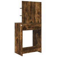 Produktbild för Sängrum Smyckesbord Rökt ek 80 x 39,6 x 135 cm Konstruerat trä