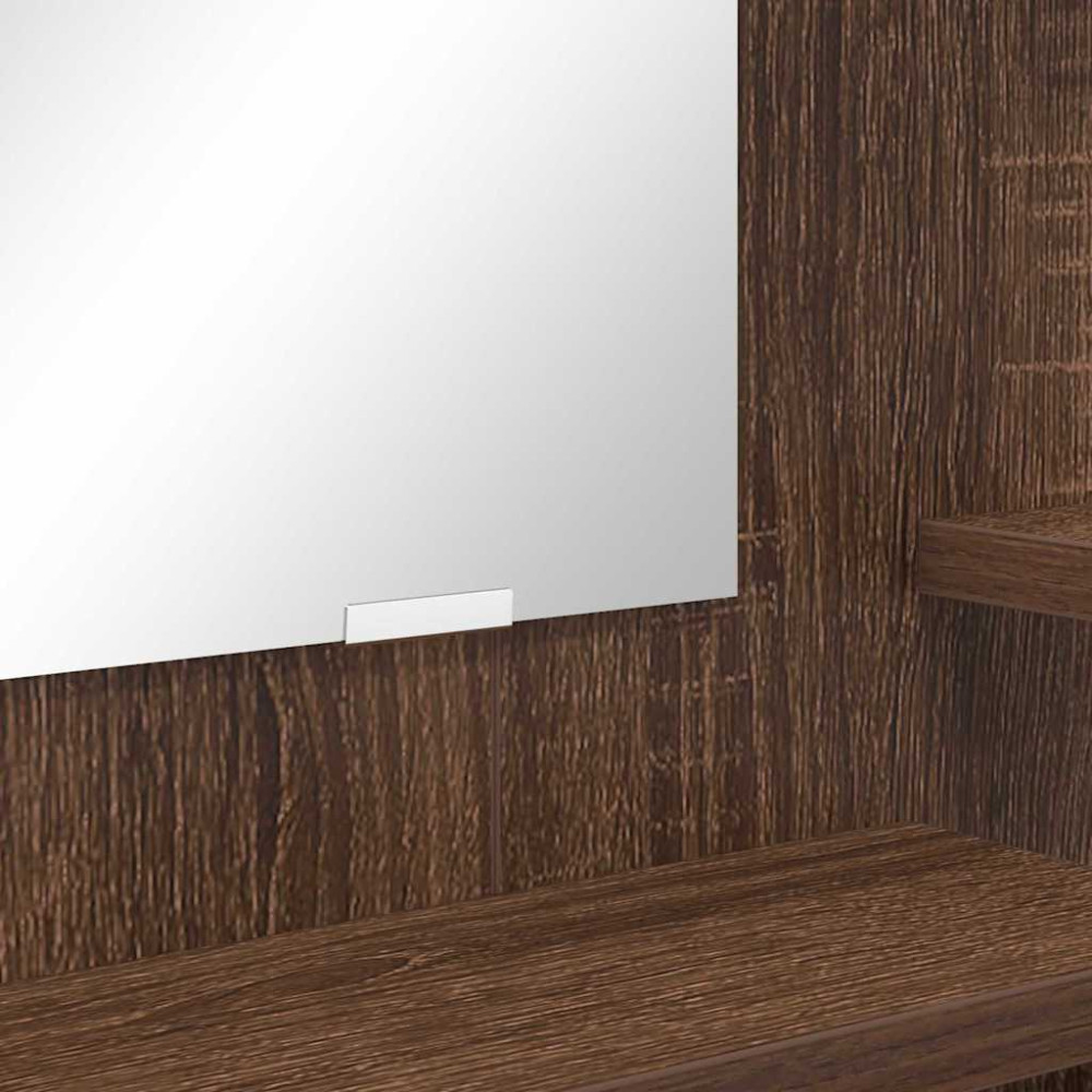 Produktbild för Sängrum Smyckesbord Brun Ek 80 x 39,6 x 135 cm Konstruerat trä