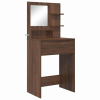 Produktbild för Sängrum Smyckesbord Brun Ek 80 x 39,6 x 135 cm Konstruerat trä