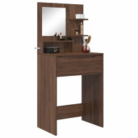 Produktbild för Sängrum Smyckesbord Brun Ek 80 x 39,6 x 135 cm Konstruerat trä