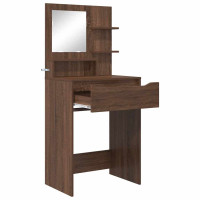 Produktbild för Sängrum Smyckesbord Brun Ek 80 x 39,6 x 135 cm Konstruerat trä