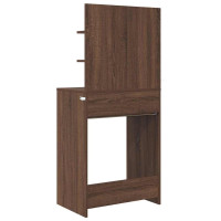 Produktbild för Sängrum Smyckesbord Brun Ek 80 x 39,6 x 135 cm Konstruerat trä