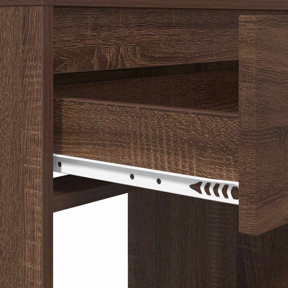 Produktbild för Sängrum Smyckesbord Brun Ek 80 x 39,6 x 135 cm Konstruerat trä