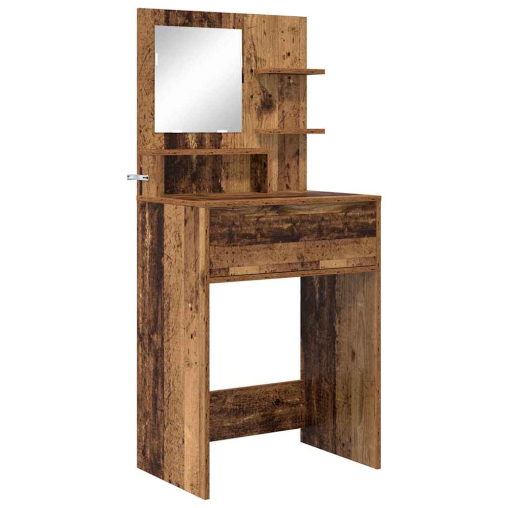 Produktbild för Sängrum Smyckesbord med låda Gammalt trä 80 x 39,6 x 135 cm