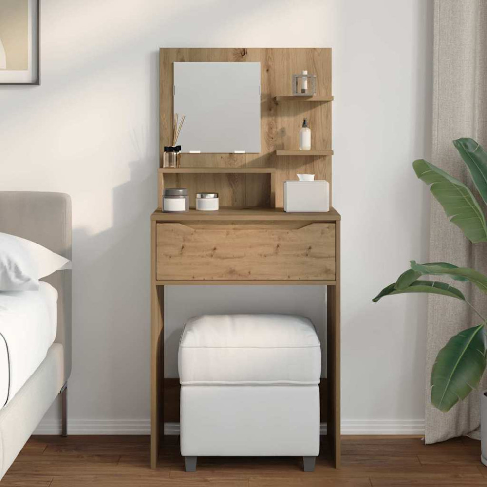 Produktbild för Sängrum Smyckesbord med låda Artisan Ek 80 x 39,6 x 135 cm