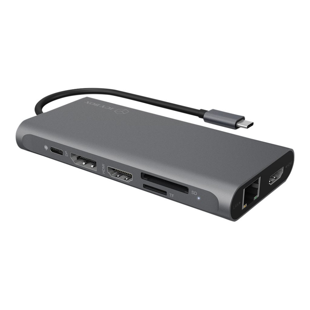 Produktbild för ICY BOX IB-DK4050-CPD - dockningsstation - USB-C - 2 x HDMI, DP