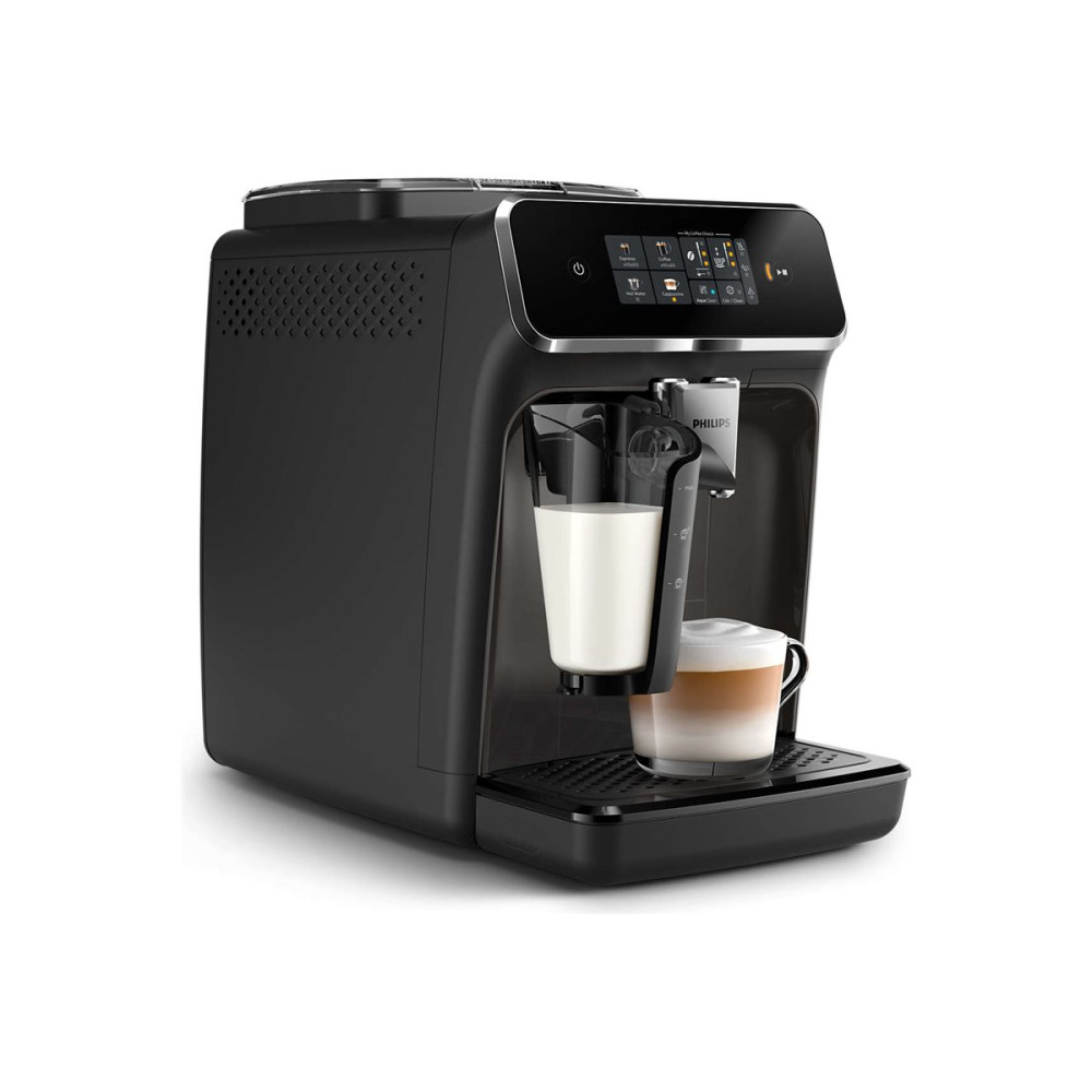 Produktbild för Philips Series 2300 EP2334 - automatisk kaffekokare med mjölkskummare - 15 bar - svart/glänsande kashmirgrå