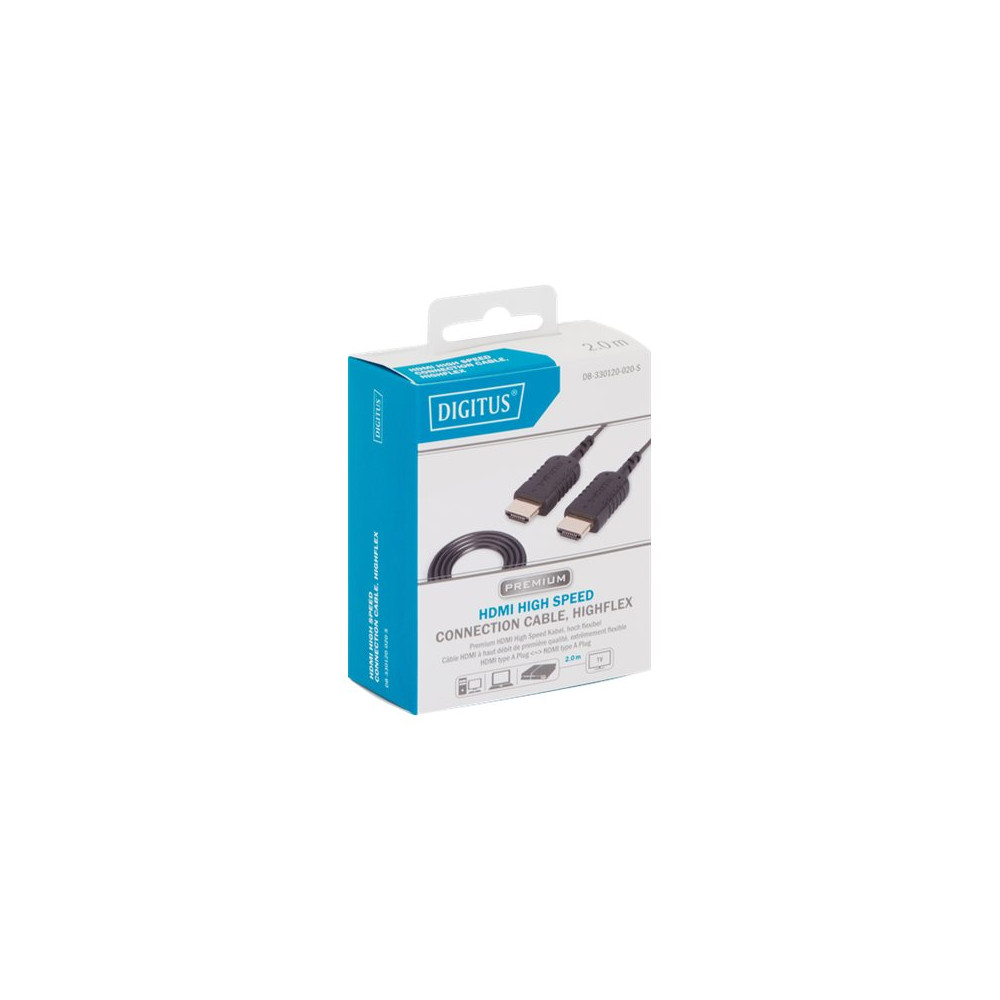 Produktbild för DIGITUS HDMI High Speed Connection Cable - HDMI-kabel med Ethernet - 2 m