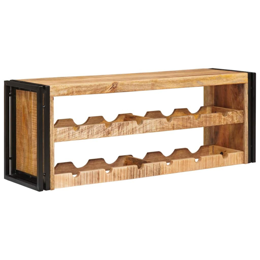 Produktbild för Vinställ Brun 100 x 45 x 33 cm Solid Grov Mangoträ