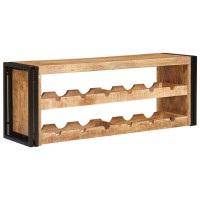 Produktbild för Vinställ Brun 100 x 45 x 33 cm Solid Grov Mangoträ