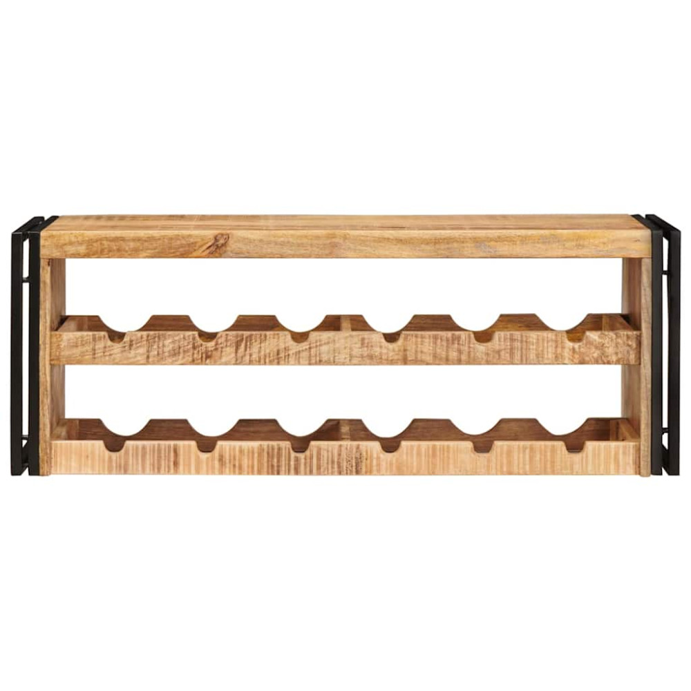 Produktbild för Vinställ Brun 100 x 45 x 33 cm Solid Grov Mangoträ