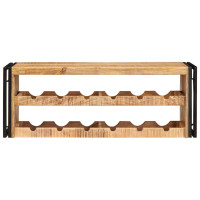 Produktbild för Vinställ Brun 100 x 45 x 33 cm Solid Grov Mangoträ