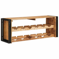 Produktbild för Vinställ Brun 100 x 45 x 33 cm Solid Grov Mangoträ