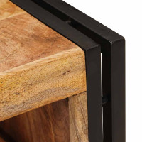 Produktbild för Vinställ Brun 100 x 45 x 33 cm Solid Grov Mangoträ