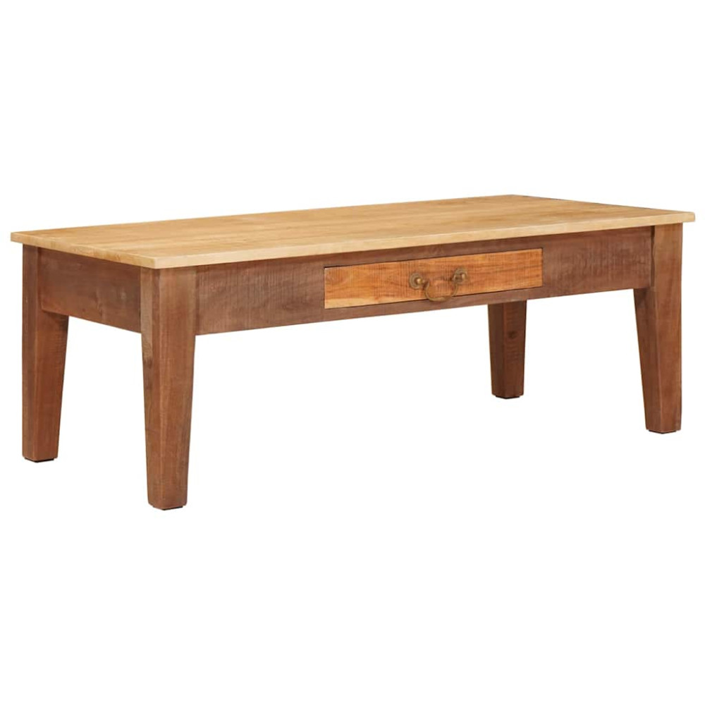 Produktbild för Kaffeebord med låda Brun 110 x 55 x 40 cm Massivt mangoträ