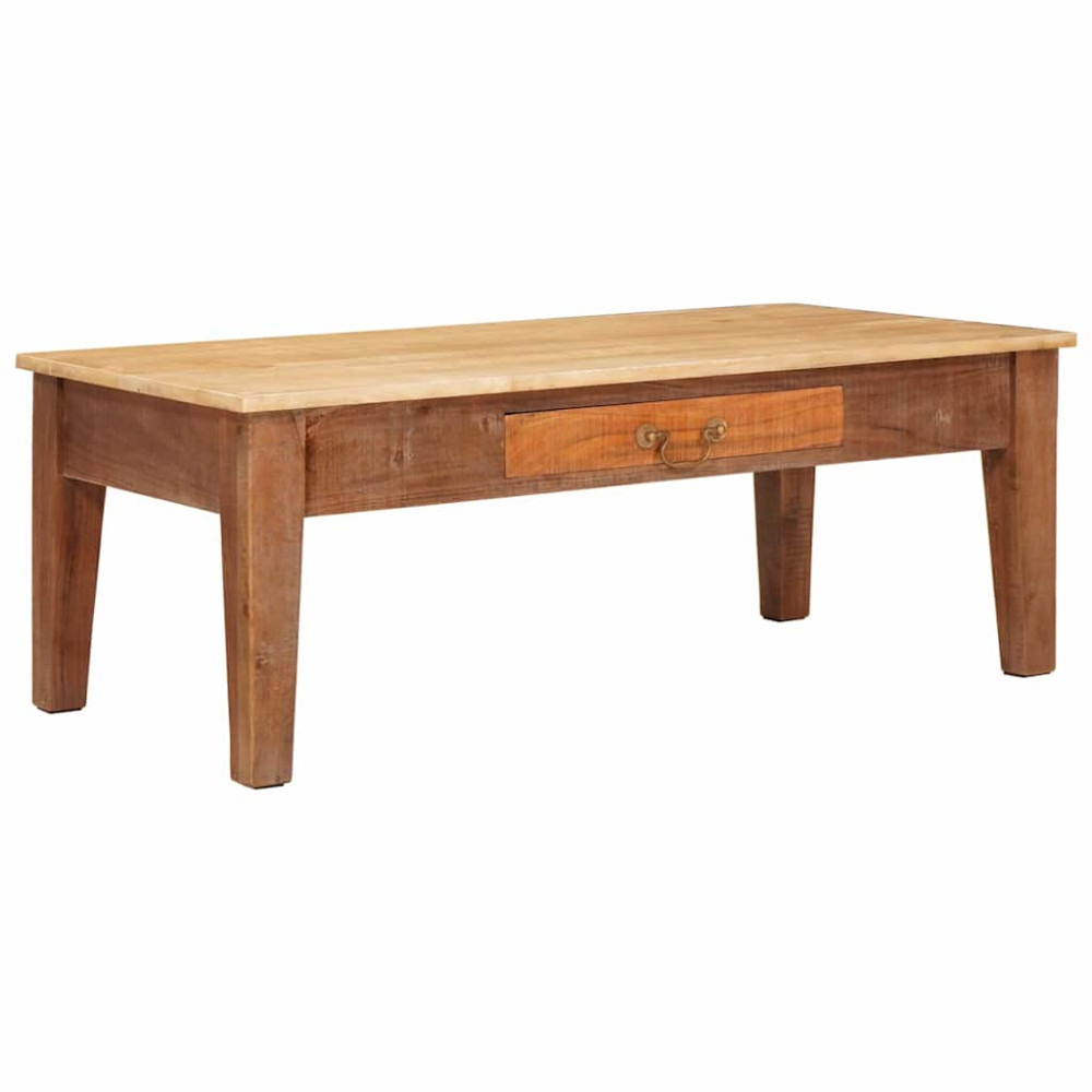 Produktbild för Kaffeebord med låda Brun 110 x 55 x 40 cm Massivt mangoträ