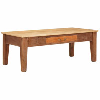 Produktbild för Kaffeebord med låda Brun 110 x 55 x 40 cm Massivt mangoträ