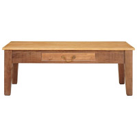 Produktbild för Kaffeebord med låda Brun 110 x 55 x 40 cm Massivt mangoträ