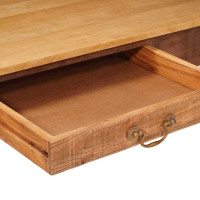 Produktbild för Kaffeebord med låda Brun 110 x 55 x 40 cm Massivt mangoträ