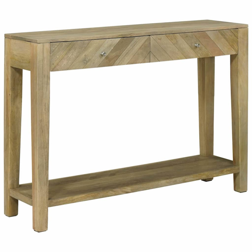 Produktbild för Konsolbord Naturlig grå 110 x 30 x 80 cm Massivt mangoträ