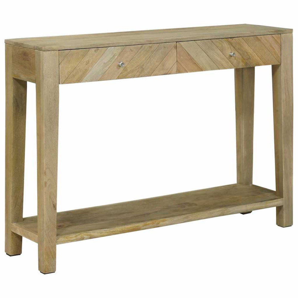 Produktbild för Konsolbord Naturlig grå 110 x 30 x 80 cm Massivt mangoträ