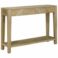 Produktbild för Konsolbord Naturlig grå 110 x 30 x 80 cm Massivt mangoträ