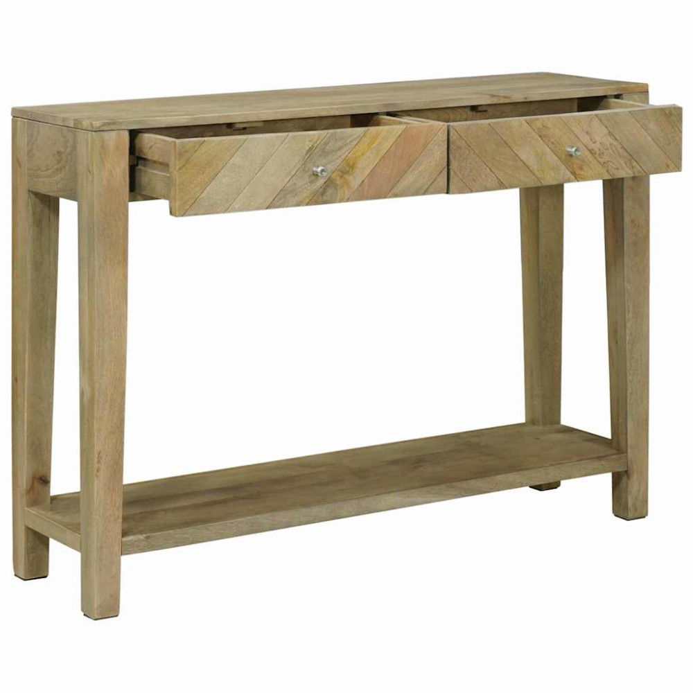 Produktbild för Konsolbord Naturlig grå 110 x 30 x 80 cm Massivt mangoträ