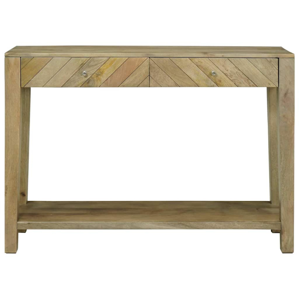 Produktbild för Konsolbord Naturlig grå 110 x 30 x 80 cm Massivt mangoträ