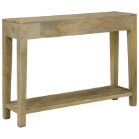Produktbild för Konsolbord Naturlig grå 110 x 30 x 80 cm Massivt mangoträ