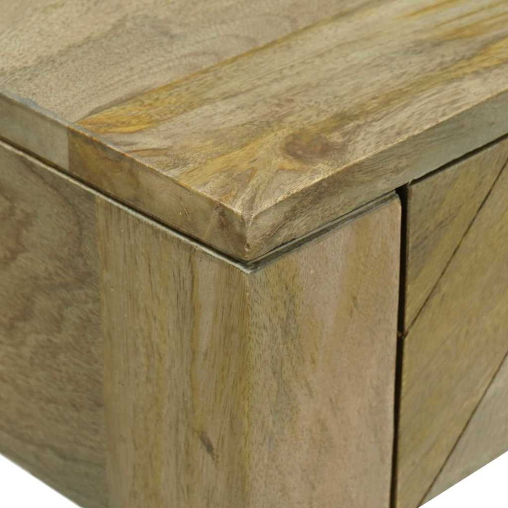 Produktbild för Konsolbord Naturlig grå 110 x 30 x 80 cm Massivt mangoträ