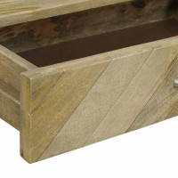 Produktbild för Konsolbord Naturlig grå 110 x 30 x 80 cm Massivt mangoträ