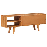 Produktbild för TV-skåp med hylla Brun 110 x 30 x 40 cm Massivt Akaciaträ